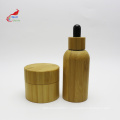 cream lotion bamboo cosmetic jar container dropper pump bottle packaging BJ-202B